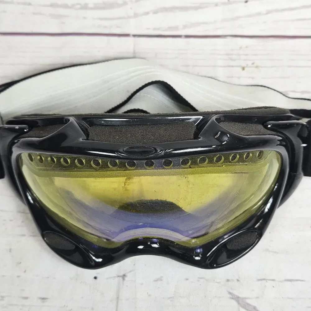 Oakley Paintball Goggles Black Frame Yellow Lens Adult Protective Gear Used
